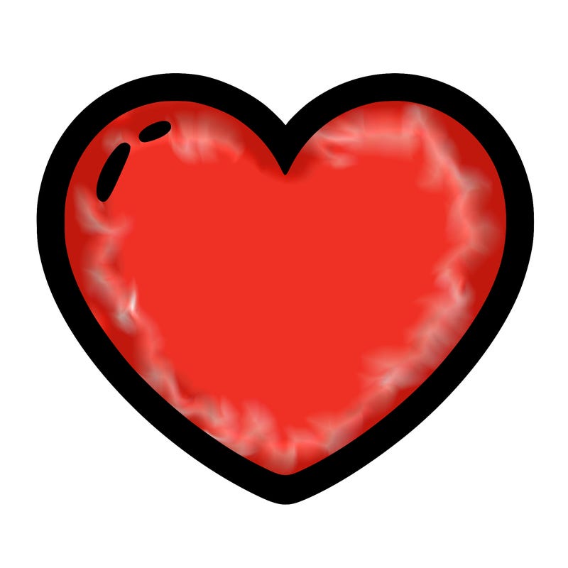 a blank heart