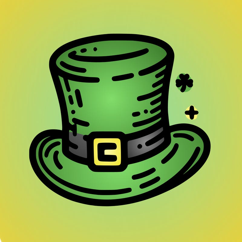 st patrick hat with thin lines