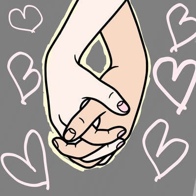 hands in shape of heart