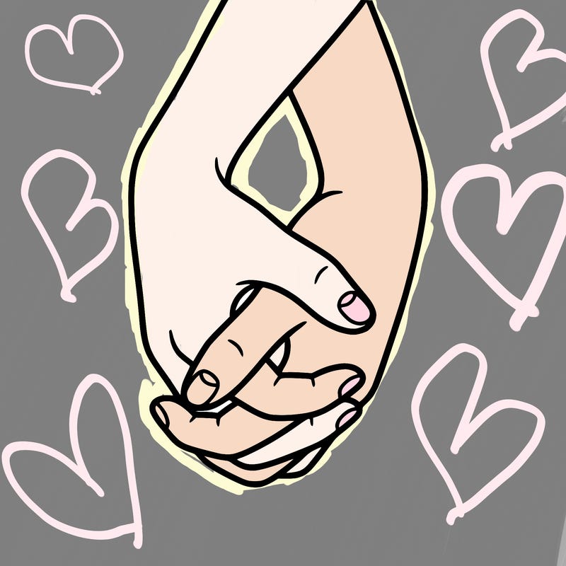 hands in shape of heart