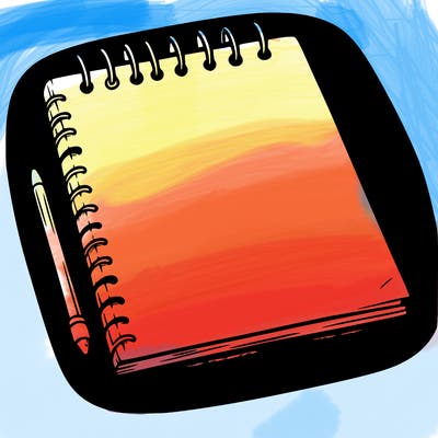 a blank sketch pad