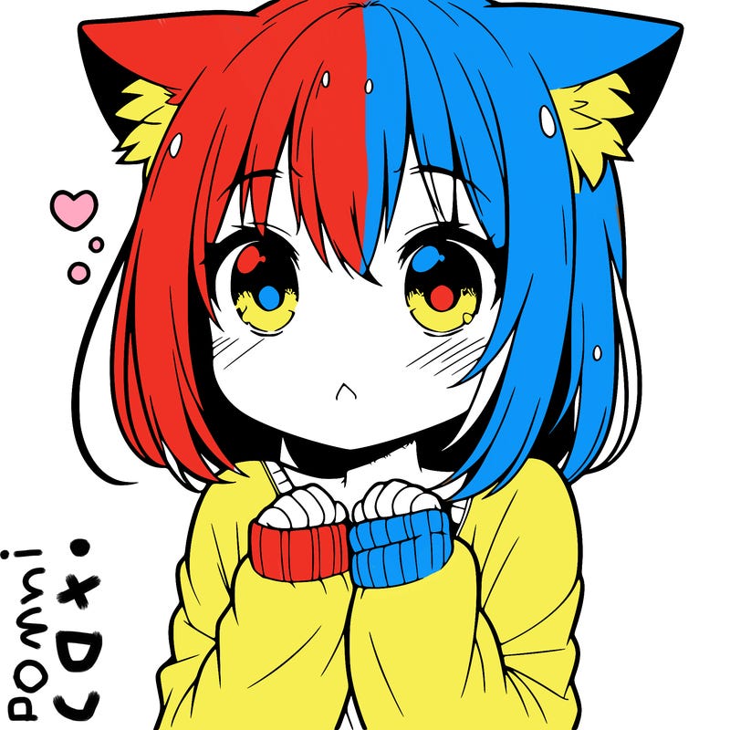 shy anime catgirl