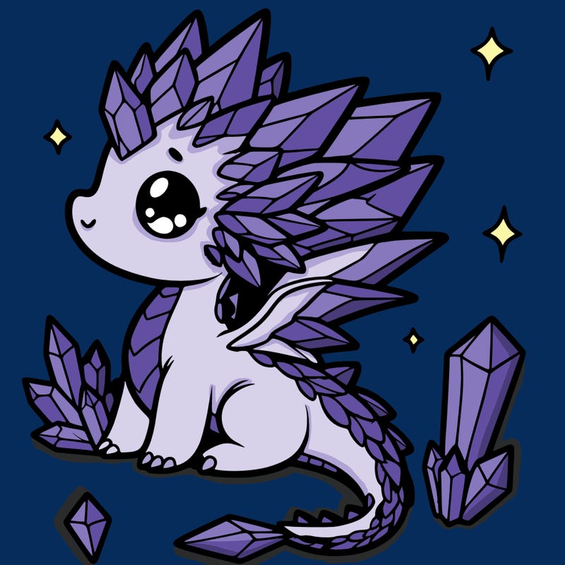 little cute crystal dragon