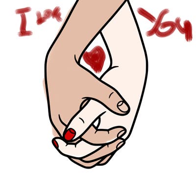 hands in shape of heart