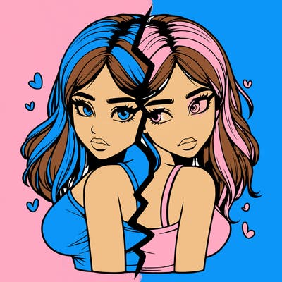 realistic girl split