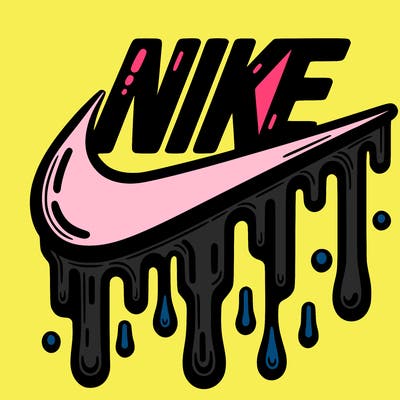 dripping nike logo