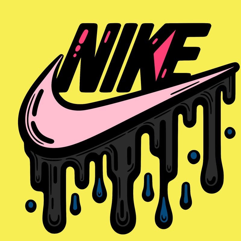 dripping nike logo