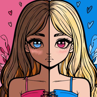 realistic girl split