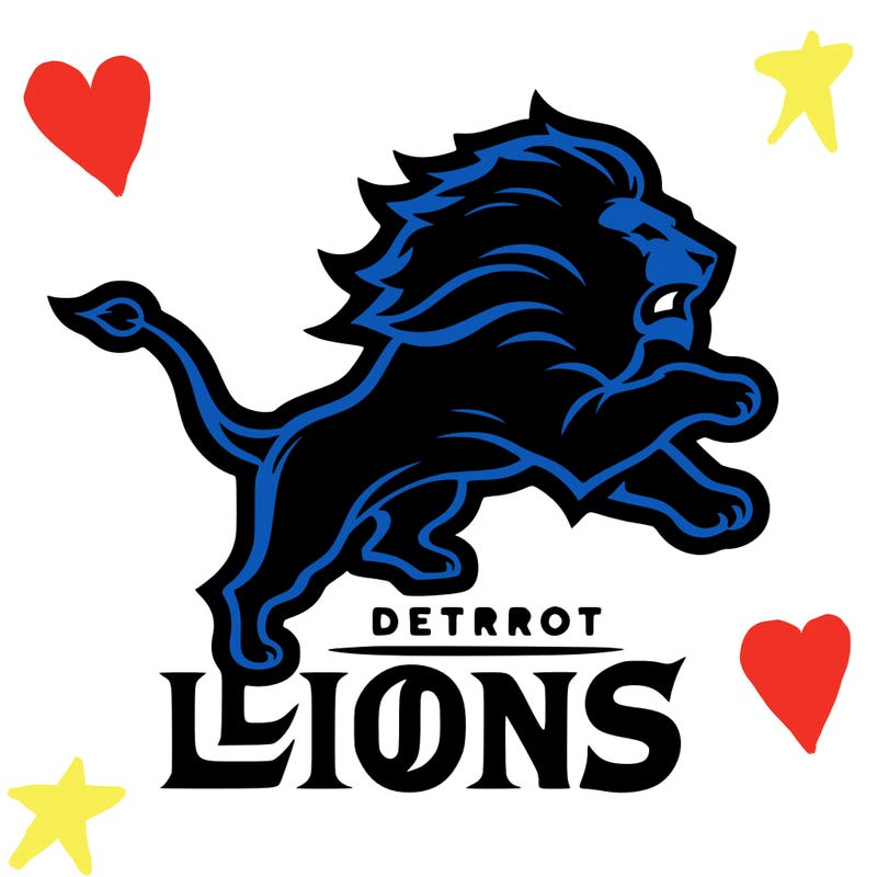 detroit lions logo of the lion.