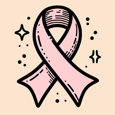ribbon symbol of national breast cancer awareness month