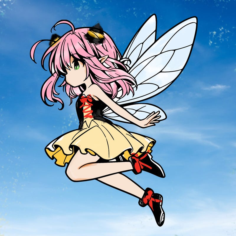 manga fairy flying