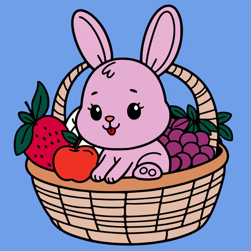 bunny in a fruit basket
