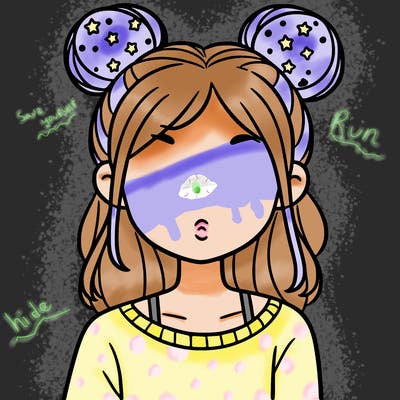 girl with space buns