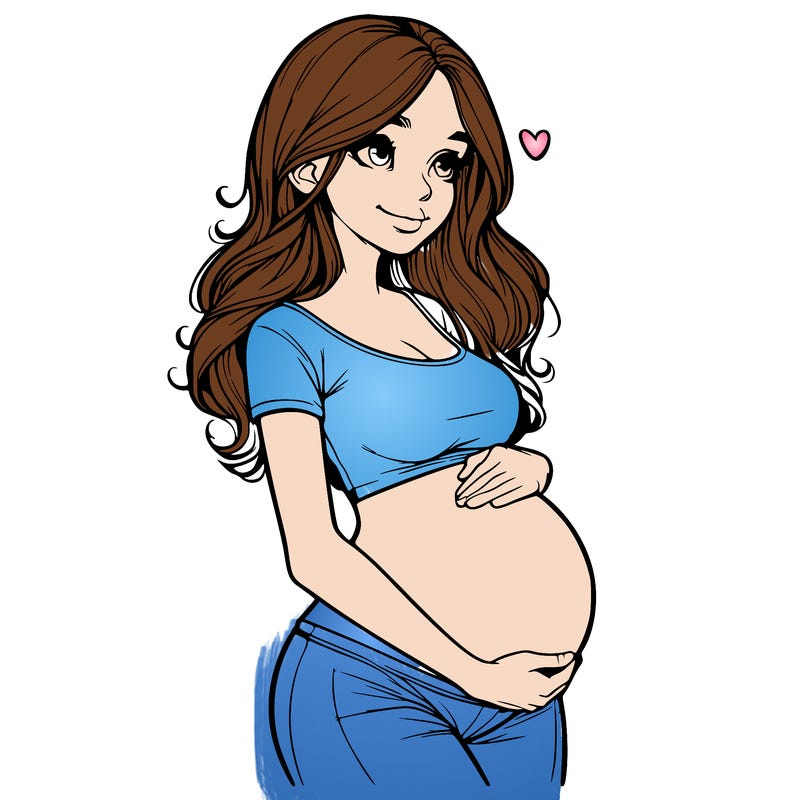 realistic pregnant girl