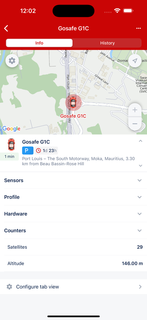Echtzeit-Fahrzeugverfolgungs-Karte und Betriebsstatus in Naveo FleetGO