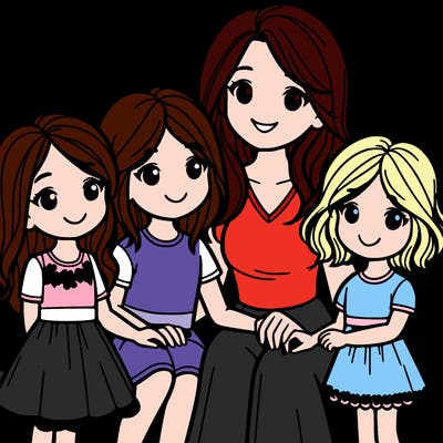 a mom with three girls