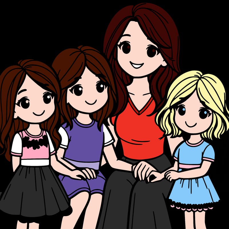 a mom with three girls