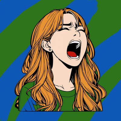 screaming realistic, girl