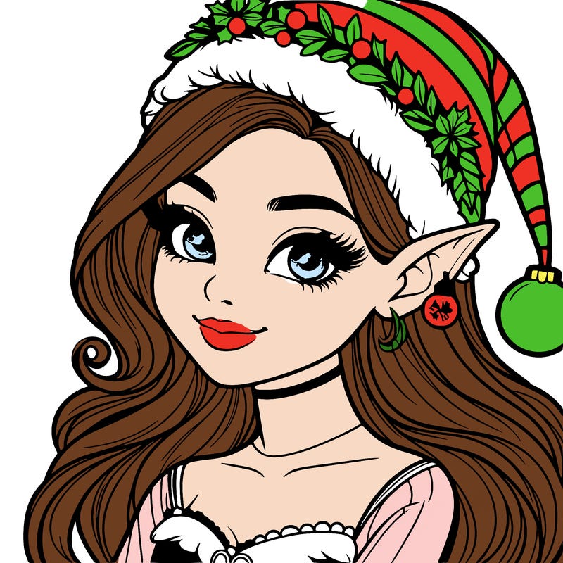 christmas girl elf realistic