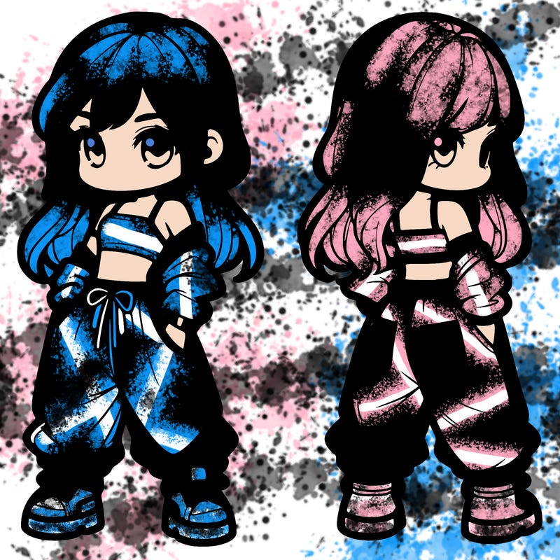 girl in crop top and baggy pants