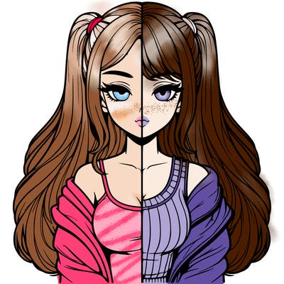 realistic girl split