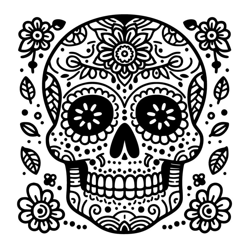 day of the dead skull