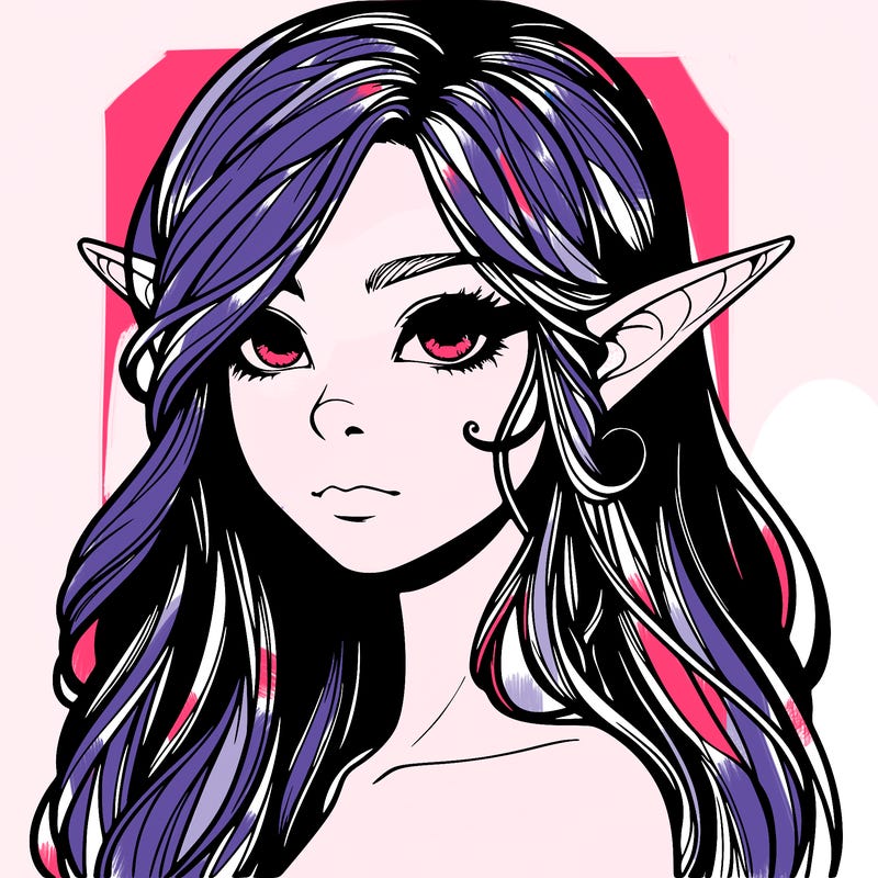 elf girl realistic dark fantasy