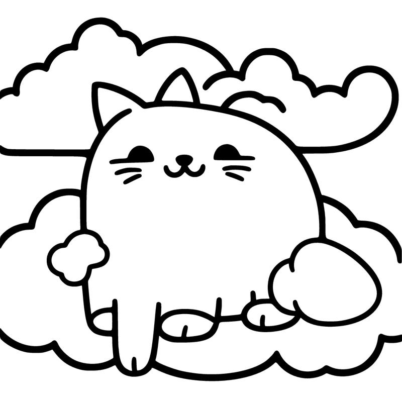 a cat that is a cloud