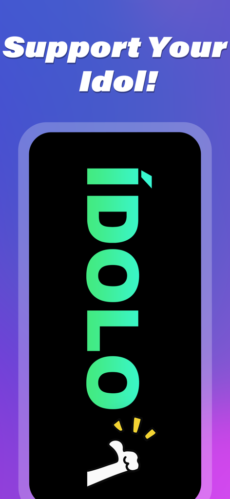 LED Banner : Make It Big Text - 콘서트에서 아티스트를 지원하기 위해 idolo라고 표시된 녹색 빛나는 LED 배너를 표시하는 스마트폰