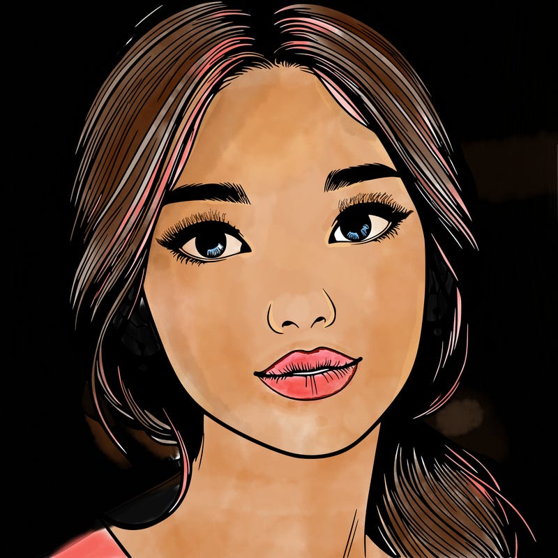 beautiful realistic asian woman