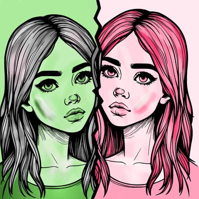 realistic girl split