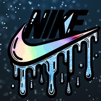 dripping nike logo