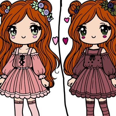 pretty girl with a cute outfit