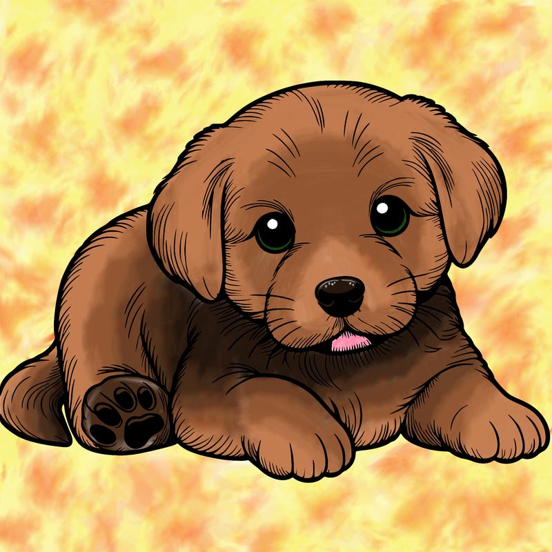 a cute realistic puppy