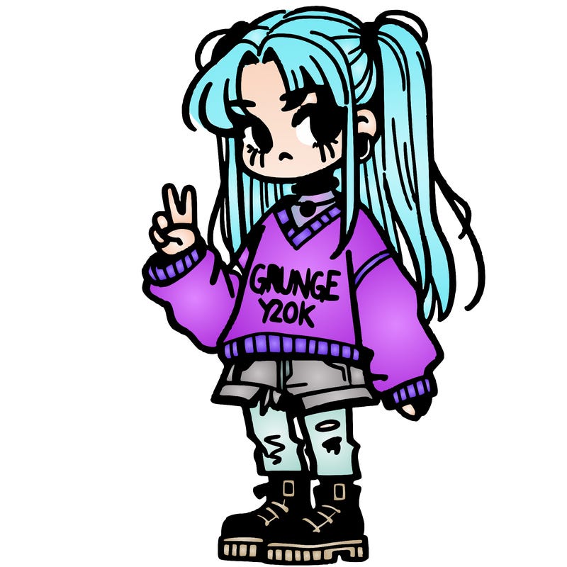 grunge girl y2k