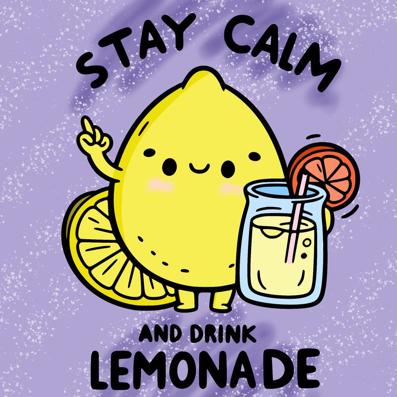 stay calm and drink lemonade