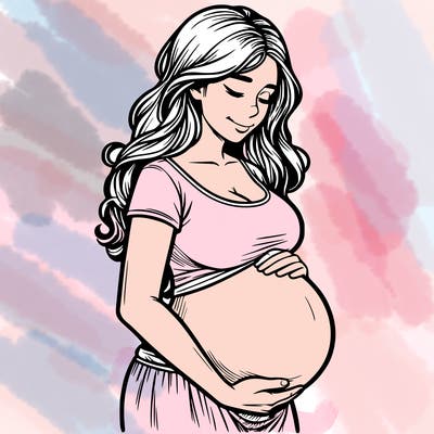 woman heavily pregnant realistic