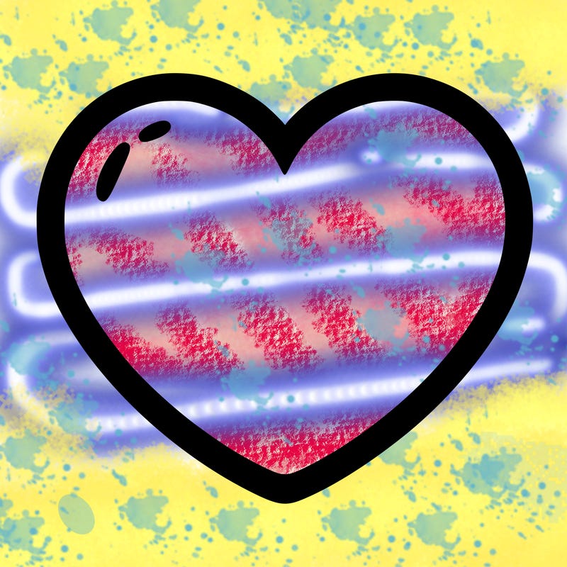 a blank heart