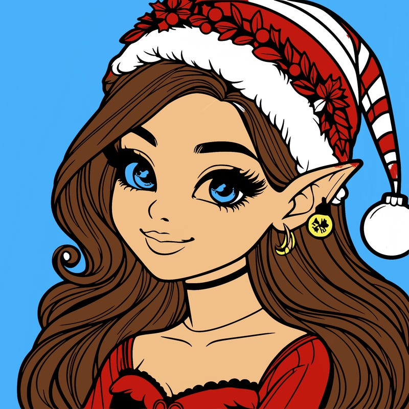 christmas girl elf realistic