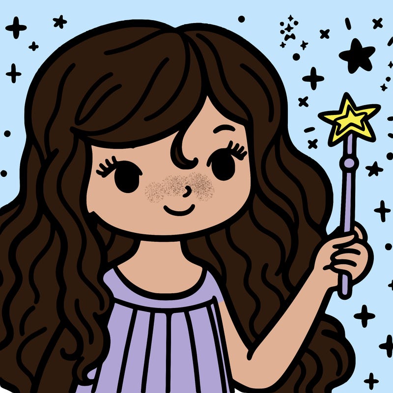 girl holding magical wand