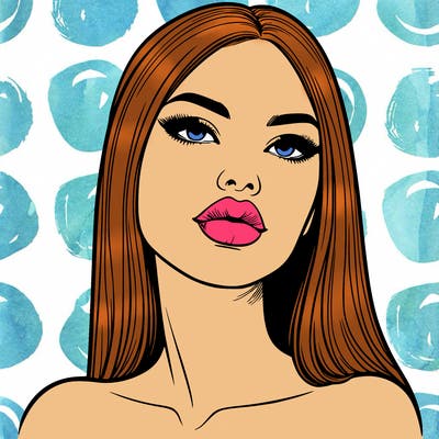 realistic woman with full lips