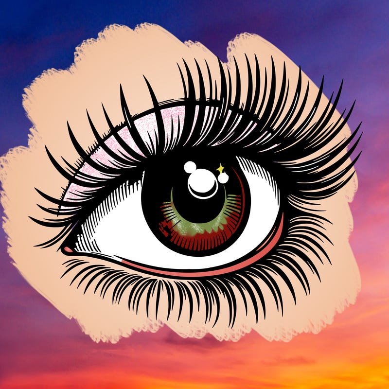 realistic eye long eylashes