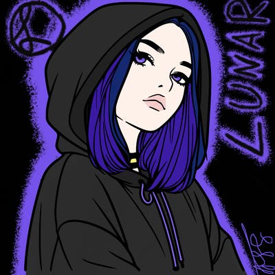 a realistic girl in a hoodie