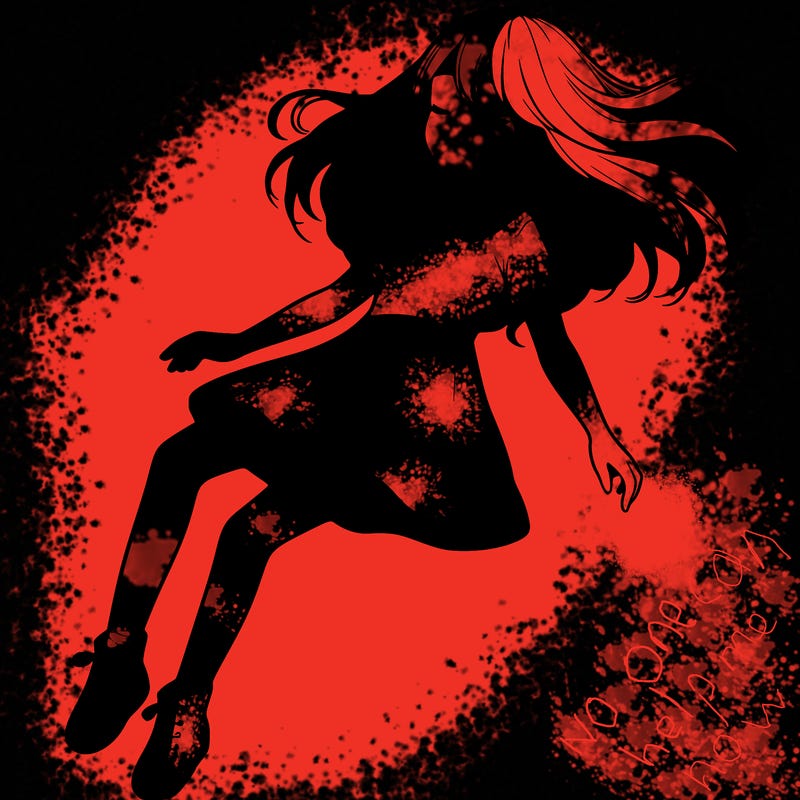 realistic girl floating