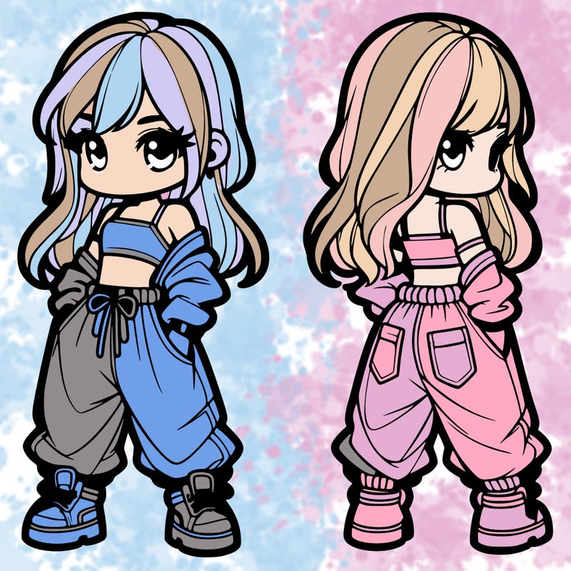 girl in crop top and baggy pants