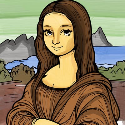realistic mona lisa