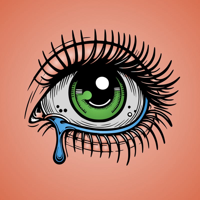 realistic eye crying