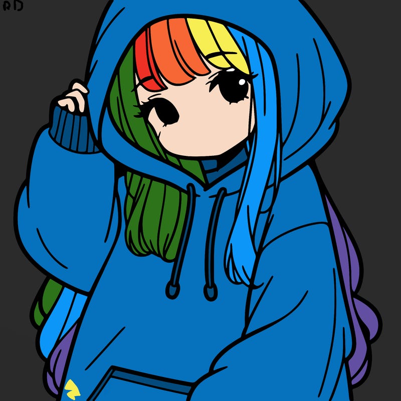 girl in a over sizes hoodie