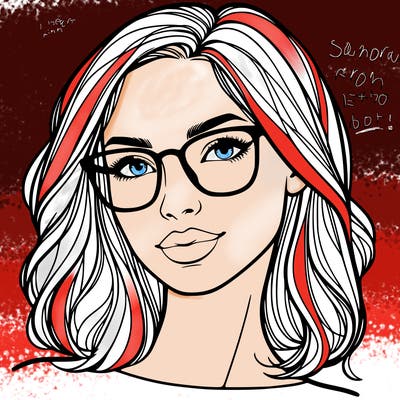 realistic woman with glasses