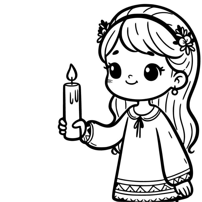 girl holding a candle